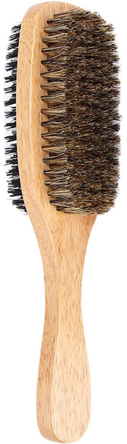 Baardborstel - Bruin - 23.5 x 6.4 x 1.1 cm - Dubbelzijdige Houten Borstel met Antistatische Haren - Voor Baardverzorging