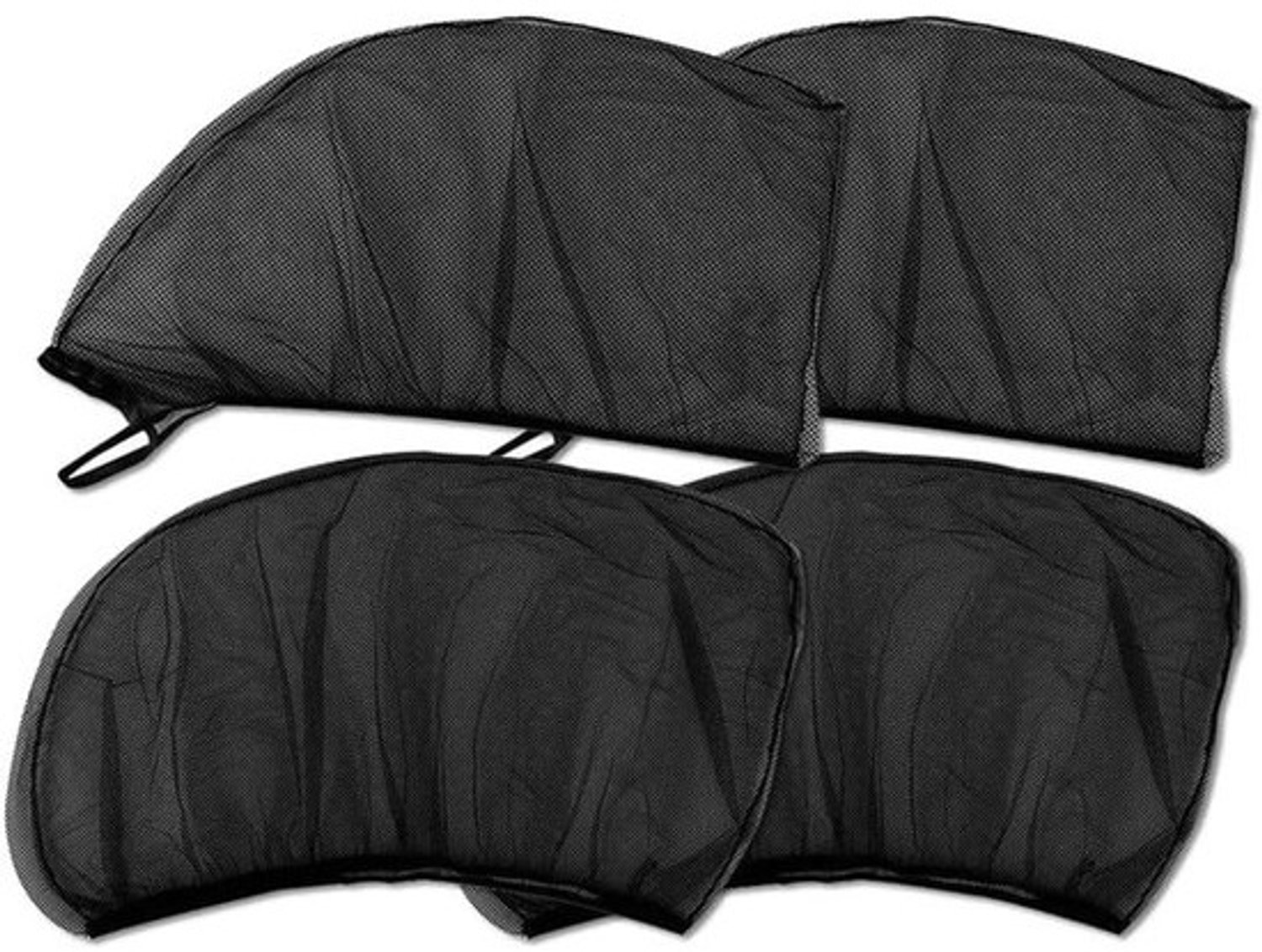 Autoraam Horren - Zonwering Ramen - Insecten Buiten - Naadloze Pasvorm - 4 stuks - Zwart