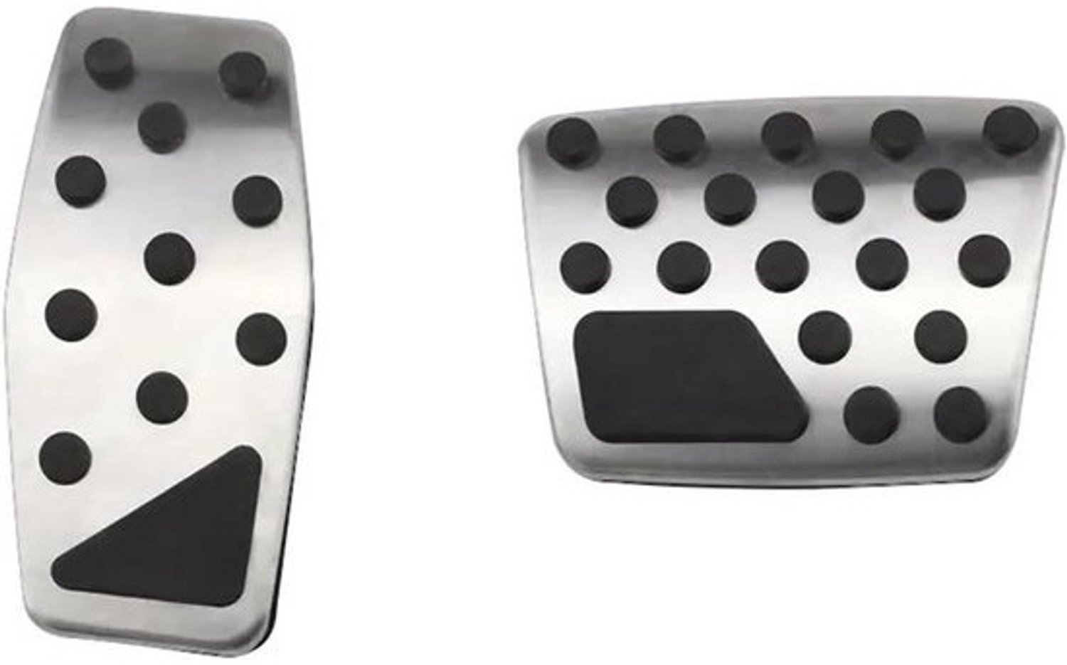 Auto Pedaal Covers - Gas en Rem - Rijcomfort Verbeteren - Antislip Ontwerp - One Size - Zwart en Zilver