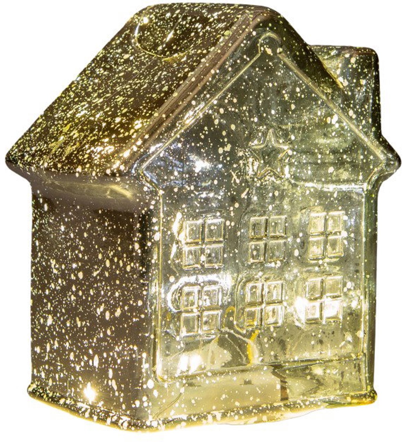 Huisje glas LED 12,5x7,5 goud Anna's Collection