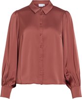 Vila Blouse Vienna Ravenna L/s Balloon Shirt - 14107462 Marsala Dames Maat - W42