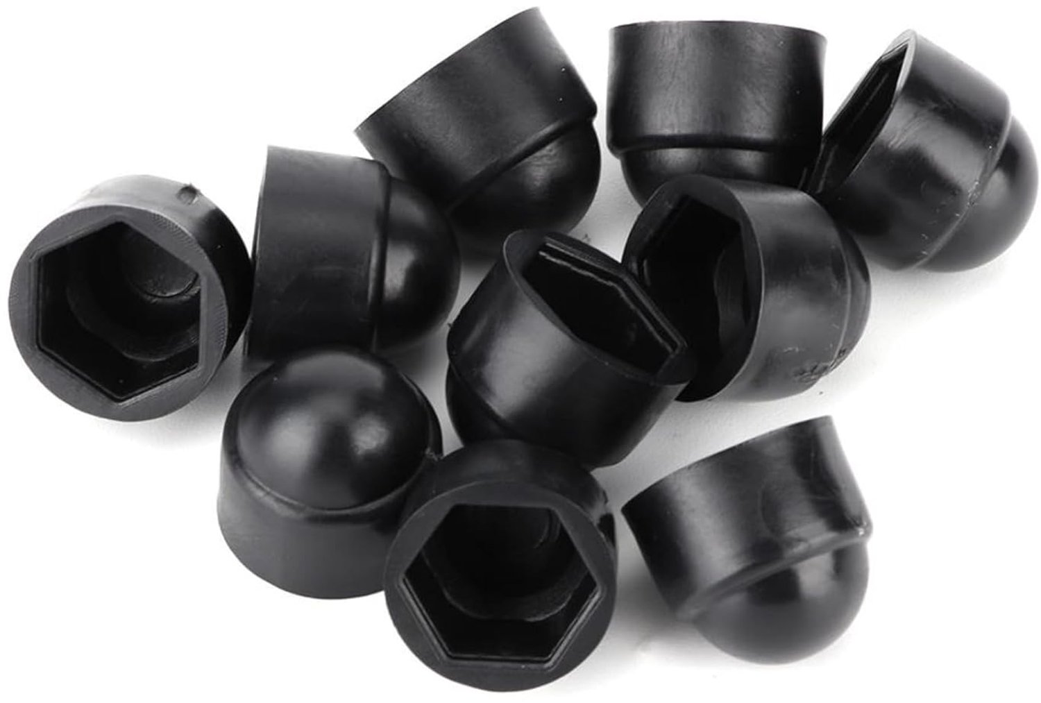 10pcs Bolt Covers Screw Cap, 15mm/0.59in M8 Plastic Black Dome Hex Screws Nuts Head Cap Cover Accessory for Screws - ShopVlot