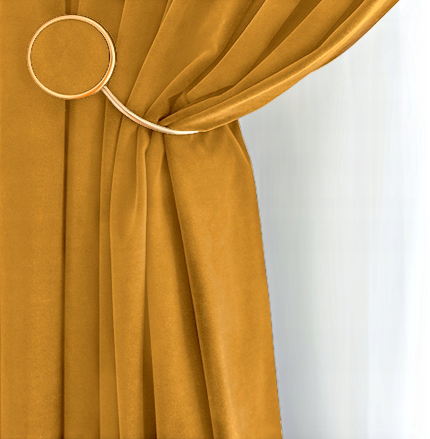 PRESTIQUA Velours Gordijn Verduisterend 220x165cm Mosterdgeel - Zacht & Stijlvol