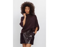 DANTE6 Mahani Cape Sweater Dames - Sweater - Hoodie - Bordeaux - Maat XL
