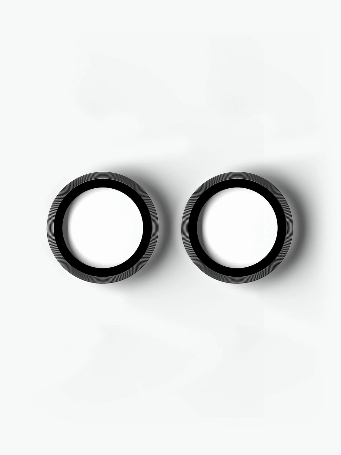 BodyGuardz Pure 3 Lensbeschermers – Geschikt voor iPhone Duo – Gemaakt van gehard glas – Ongehinderde beeldkwaliteit – Eenvoudige installatie – Anti-Reflectie - Zwart