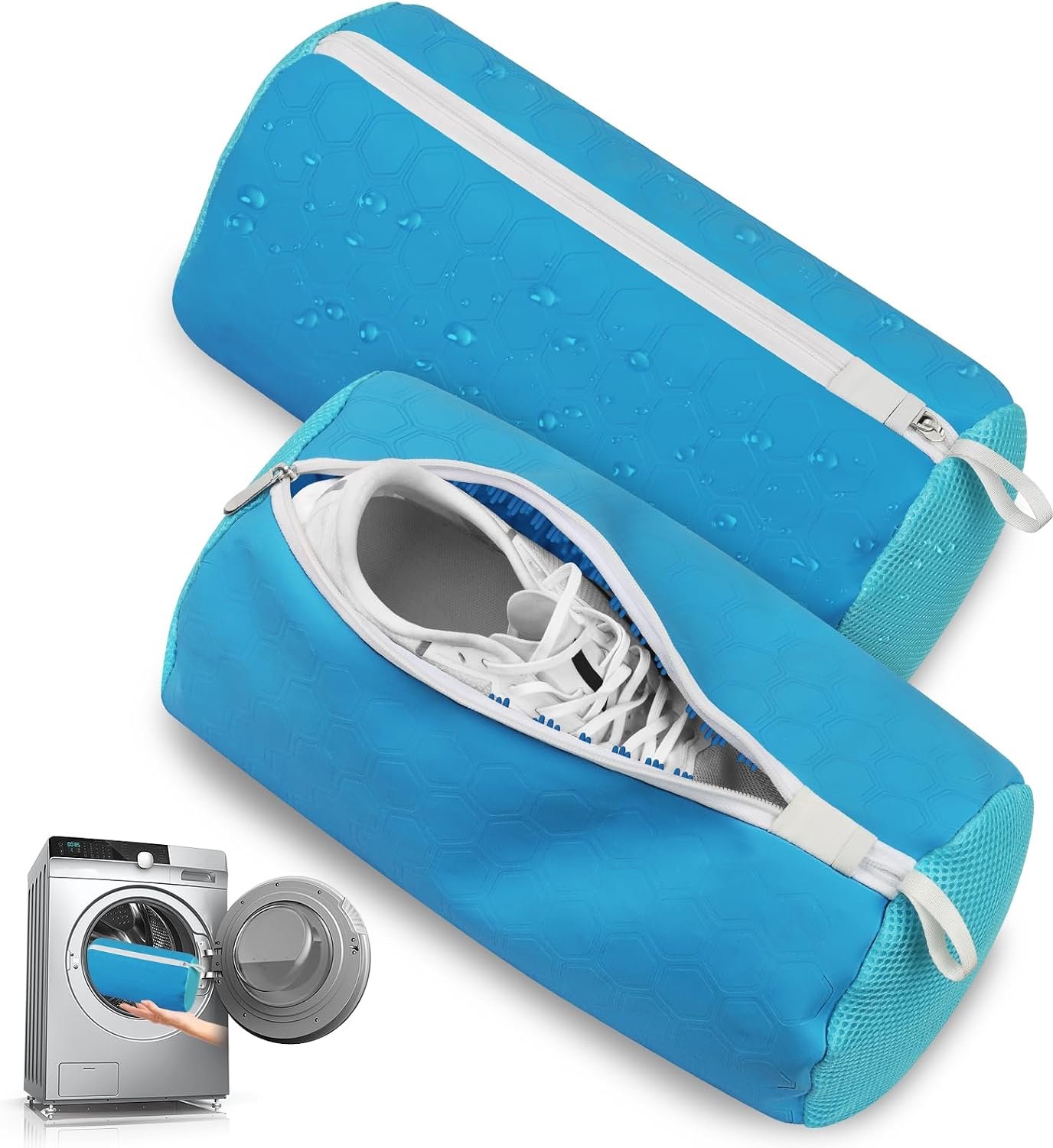 Schoenwaszak - 2 stuks - silicone en nylon - duurzaam en snel drogend - ShopVlot