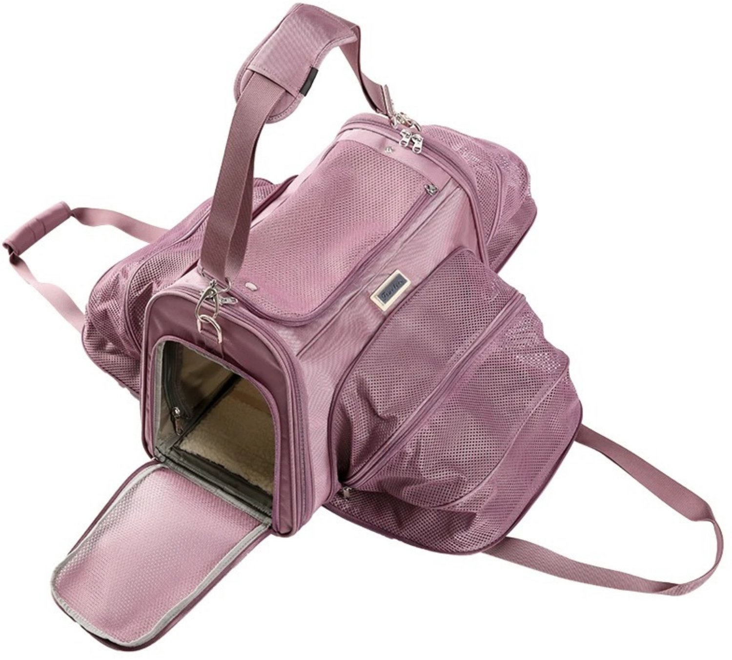 Tremeo Honden draagtas - Hondentas - Waterproof - Kattentas - Lila - Tot 5.4kg - Hondenrugzak - Katten - Rugzak - 44x28x25 cm