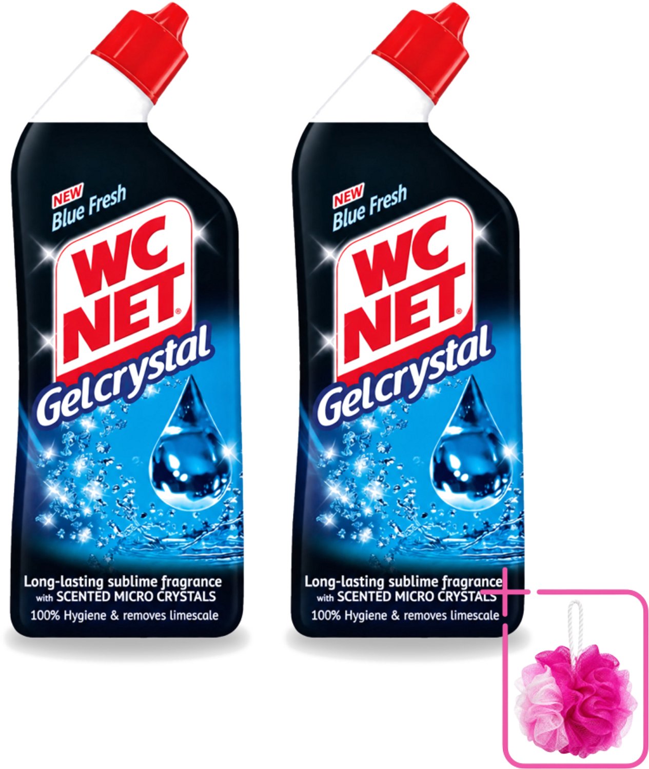 2 x WC-Net - Toiletreiniger - Gel - Blue Fresh - Anti-Kalk - 750 ml - Bulkverpakking - Toiletreiniger - Douchemop - Kalkaanslag