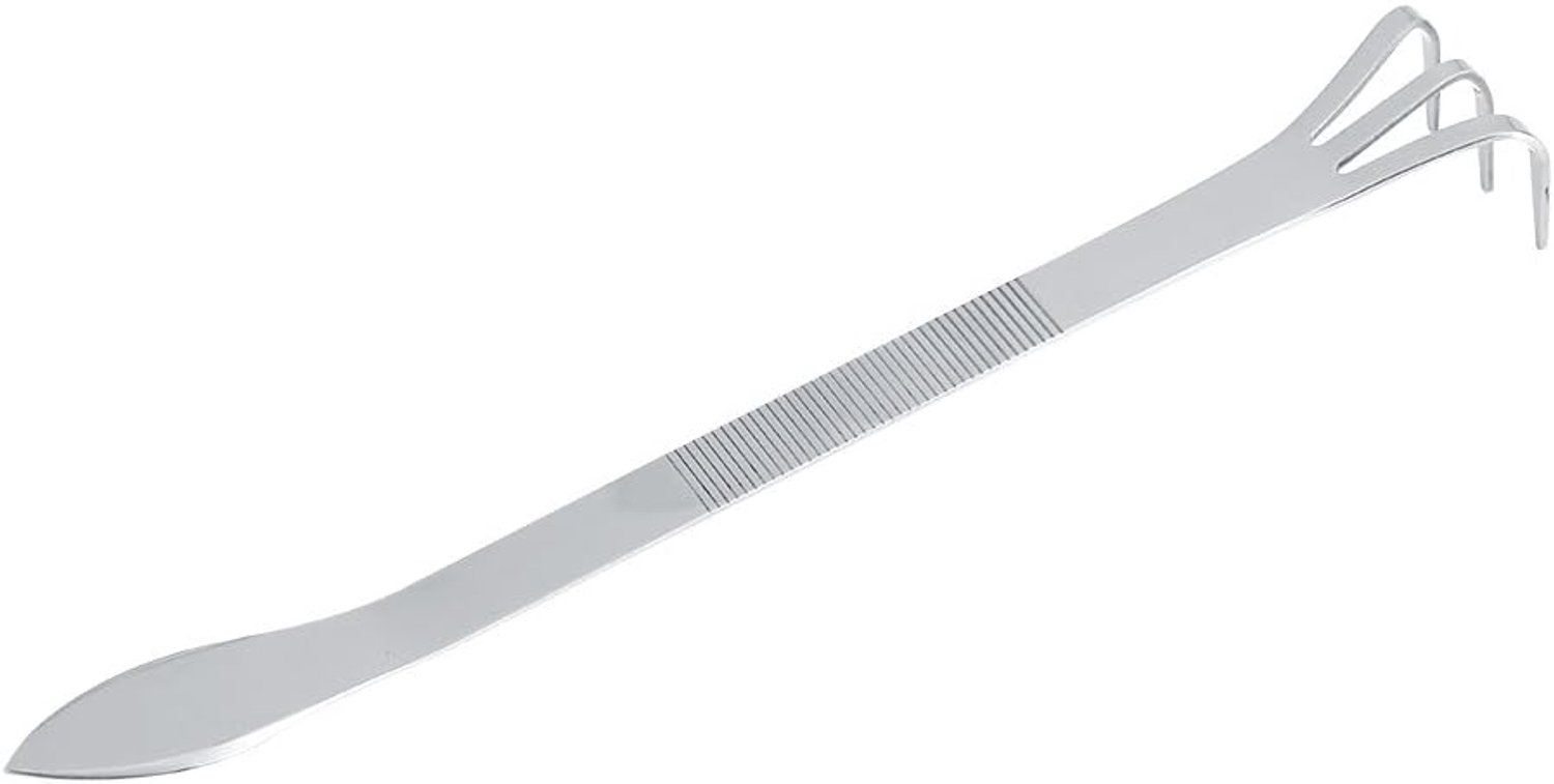 SnelShoppen - 8.3 Inch Tuinhark RVS 3 Tanden Tuin Cultivator Grond Bewerkingsgereedschap voor Kleine Potten en Kinderen
