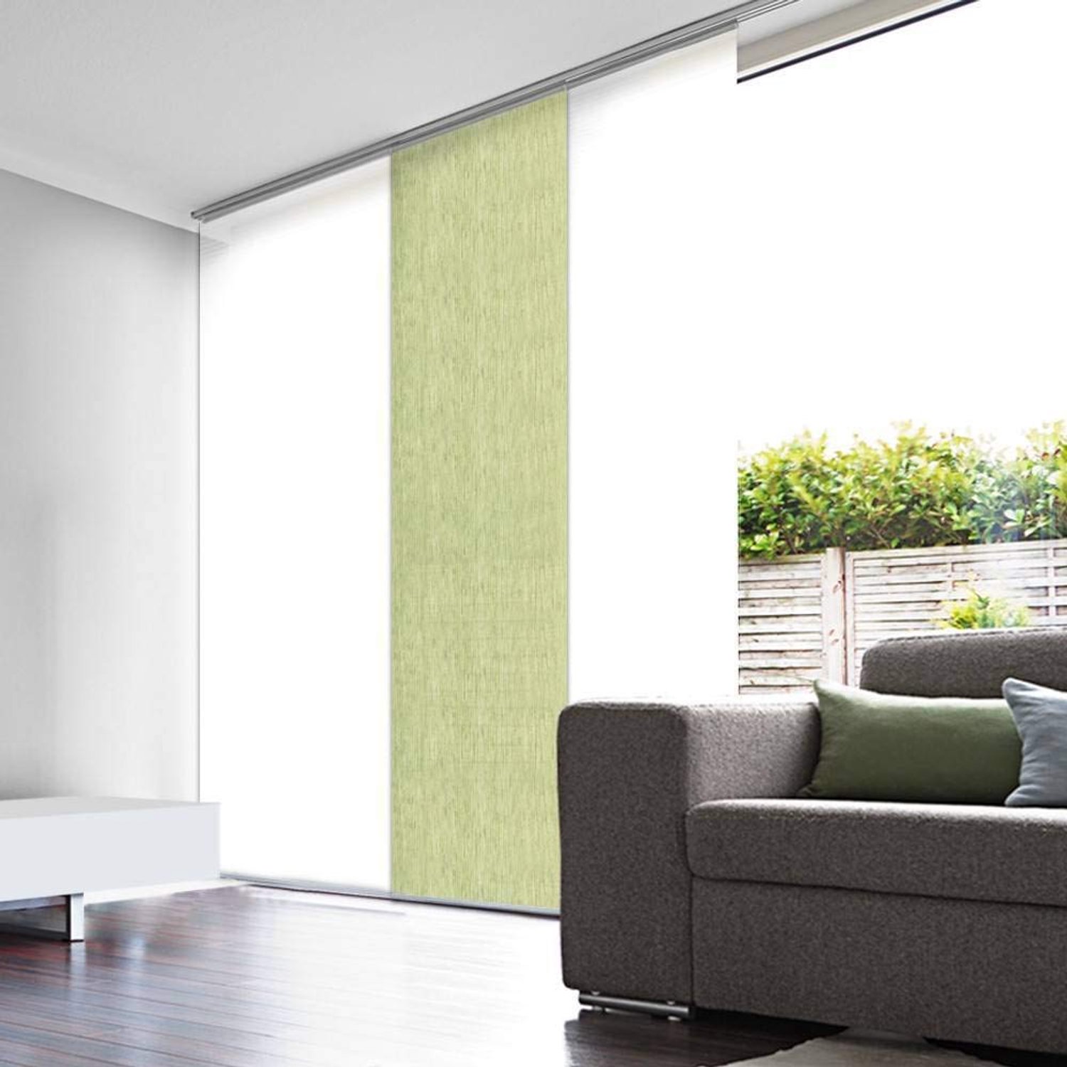 Japans oppervlak groen - ondoorzichtig geweven stro - L 60 x H 300 cm - decoratief gebruik - ShopVlot