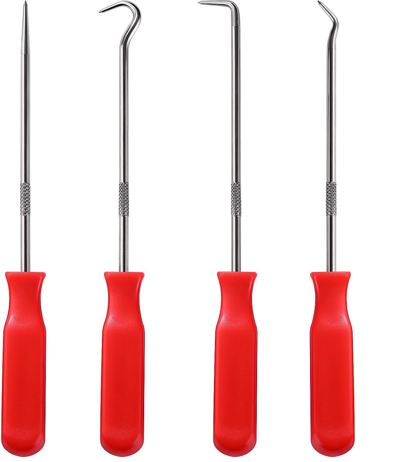 YIXISI 4 Stuks 14.5cm Pick en Haakset, Pick-toolset voor Auto-Oliekeerringen/O-Ringafdichting, Precision Hooks Puller Remover, voor Het Verwijderen va