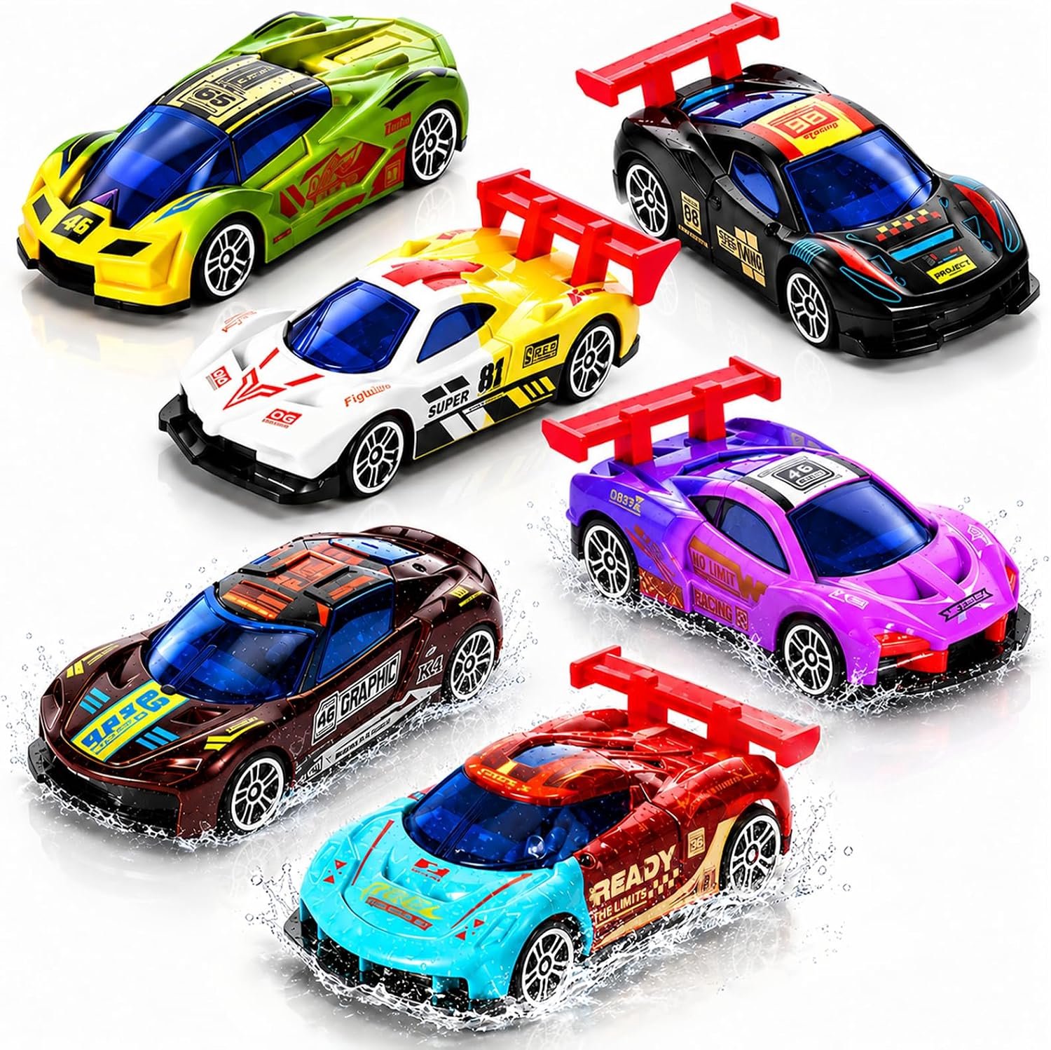 Kleine autoset 6 stuks - mini-auto - feestgeschenken - leuk voor kinderen - Vemera