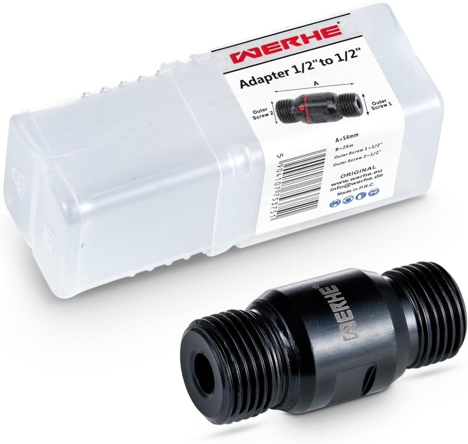Adapter G 1/2 inch - Mannelijke draad - Voor kernboormachines - Eenvoudige aansluiting van boorkronen - ShopVlot
