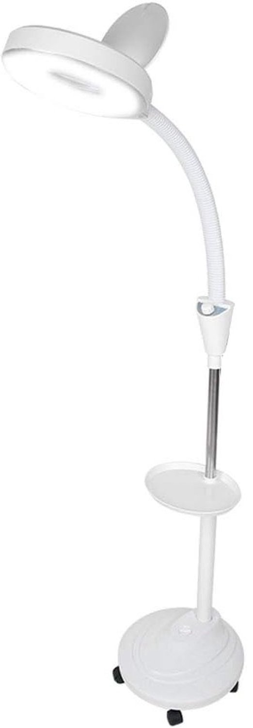 Vergrootglas Vloerlamp - Wit - Verstelbare LED Vloerlamp met 8x Vergrootglas - Voor Ambachten en Schoonheid