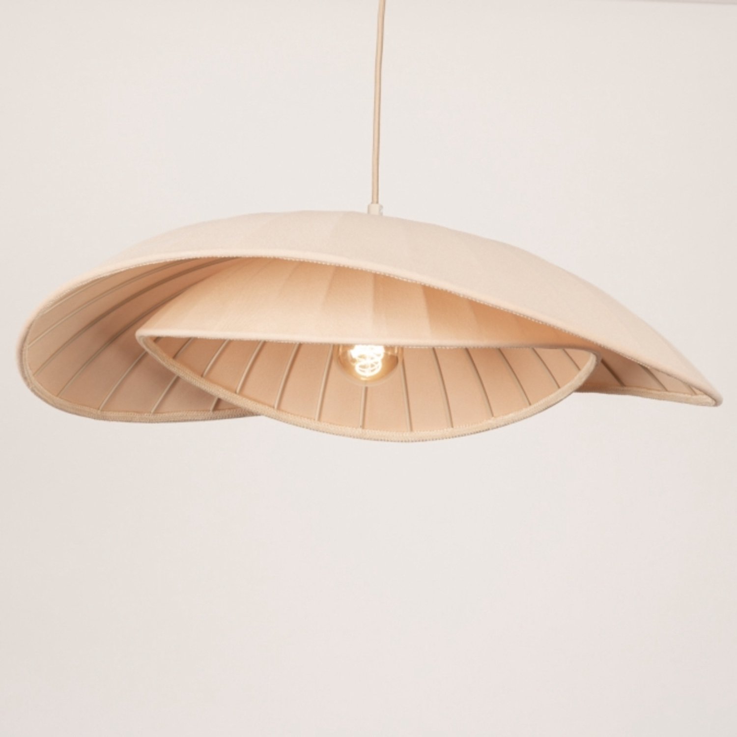 Lumidora Hanglamp 75803 - FABRIANO - E27 - Beige - Textiel