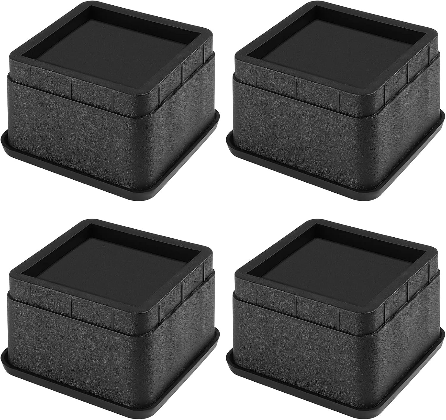 Bedverhogers set van 4 - 2 inch lift hoogte - zwaar belastbaar - creëer extra opbergruimte - ShopVlot