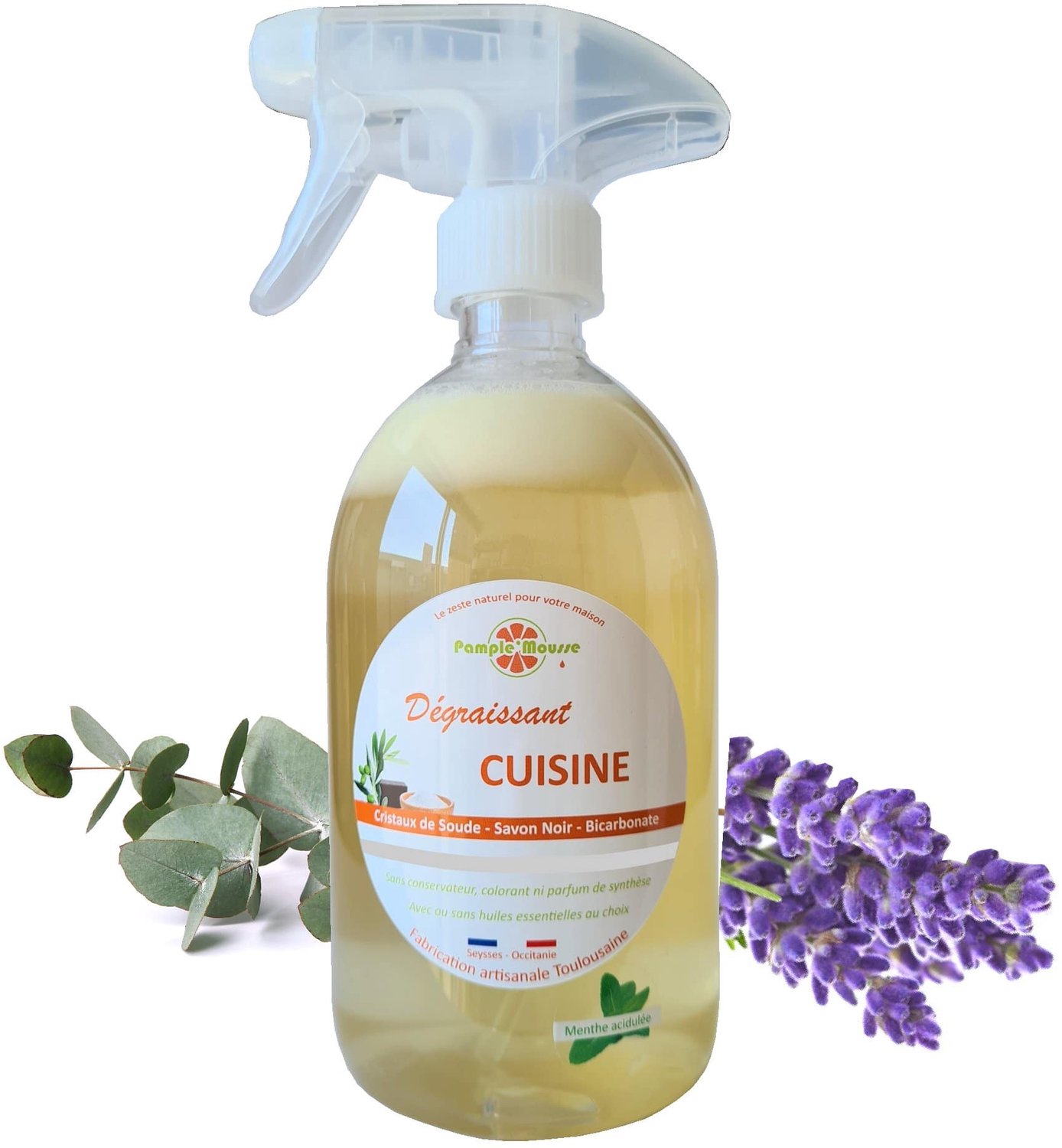 100% Plantaardige Marseille keuken spray reiniger LAVENDEL- reinigt - ontvet - Marseille zeep 500ml