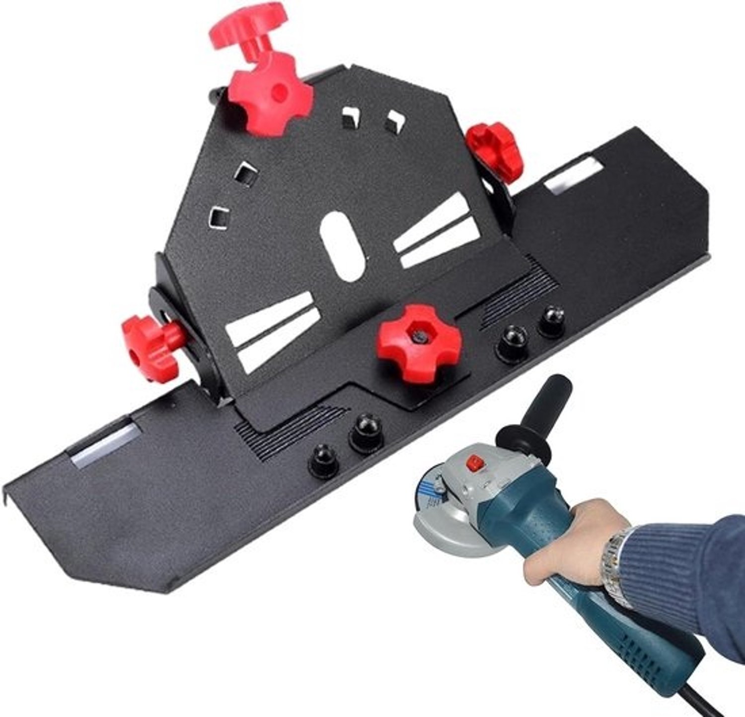 Keramische Verstekmal - Tegelsnijder Frame - Nauwkeurig Snijden - Verstelbaar Afschuiningsapparaat - 17x8.8x39cm - Rood