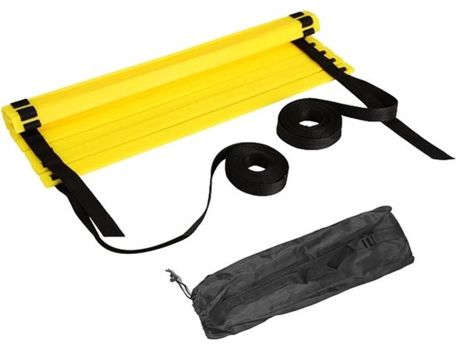 Voetbal Trainingsladder - Agility Ladder - Behendigheidstraining Verbeteren - Zonder Knooptraining - 20 voet - Zwart