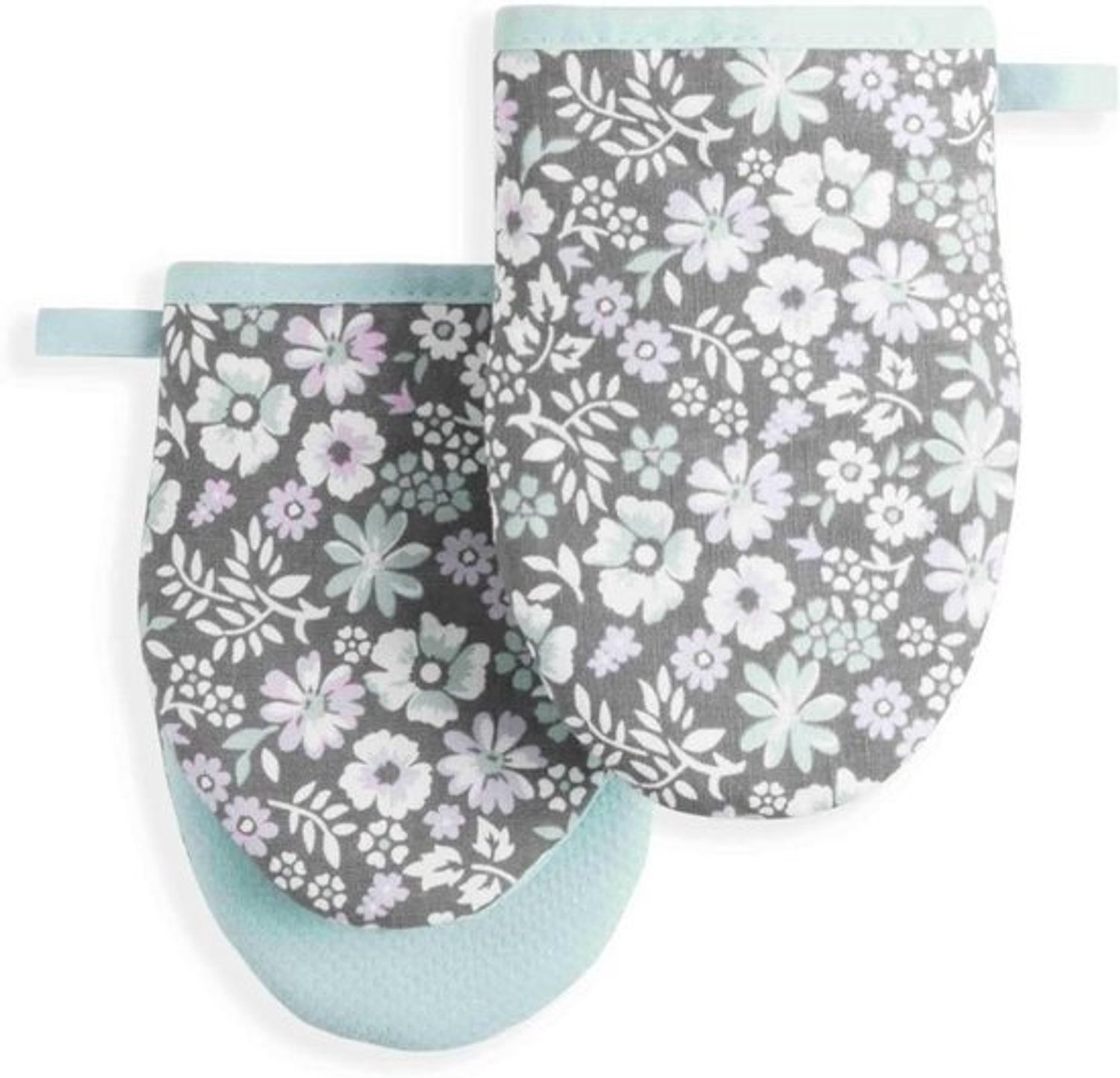 Mini ovenwanten set - Keukenhandschoenen Pannenlappen - Bescherming tegen hitte - Siliconen grip handpalm - 14 cm x 20 cm