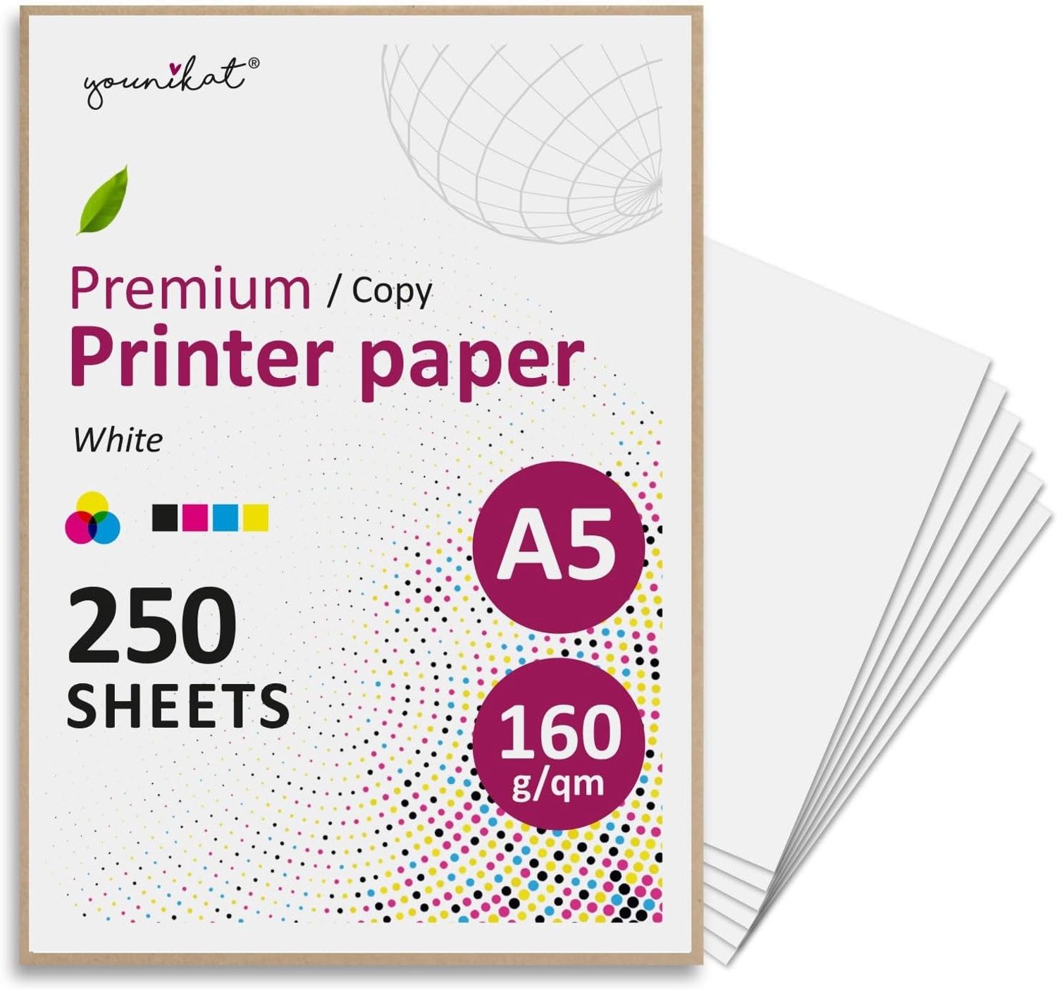 Papier - Wit - DIN A5 - 160 g/m² - Voor Printen en Creatieve Projecten
