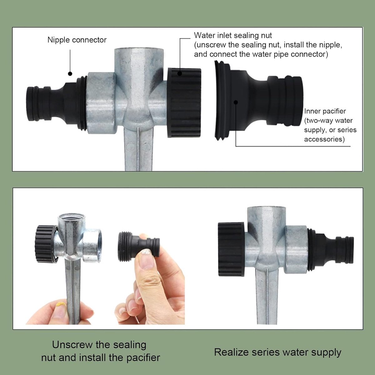 SnelShoppen - 5PCS 1/2 Inch Vrouwelijke Draad Tuinsproeier Spike - Metaal Waterverbinder voor Efficiënte Irrigatie - Voor Balkon, Tuin, Planten, Micro