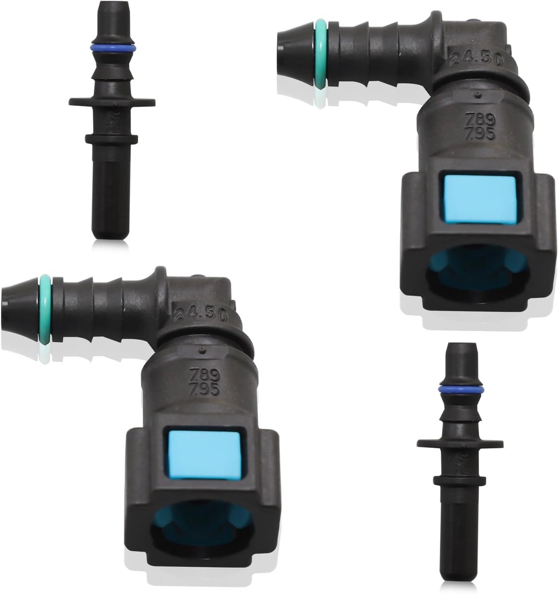 Car Fuel Hose Connector,Gasoline Hose Fitting,Fuel Line Connector,Quick Release Female Connector,90 Degree Fast - ShopVlot