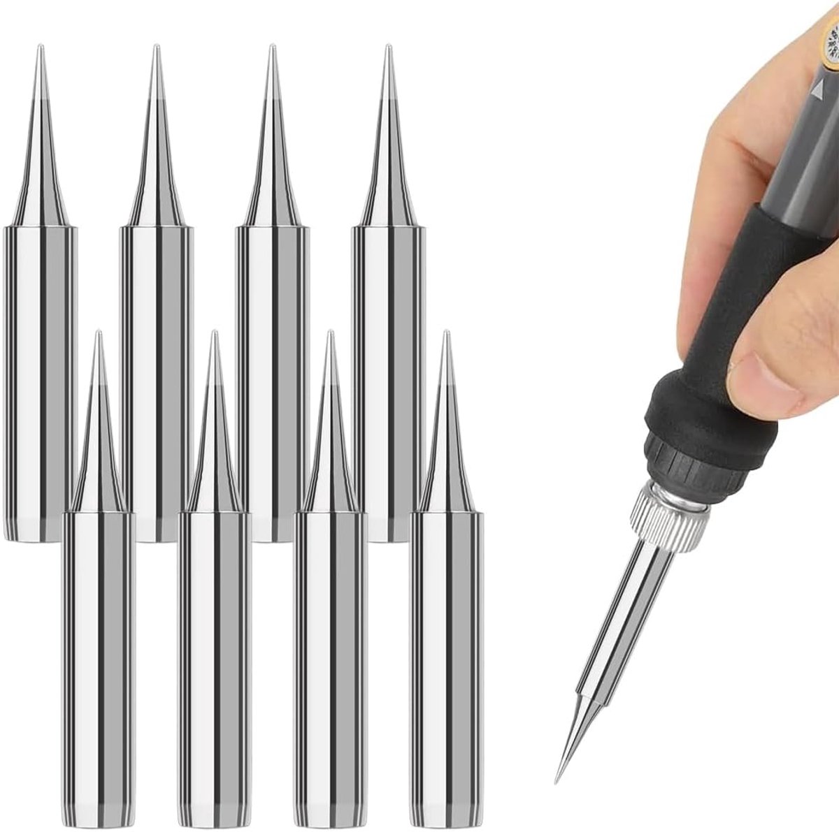 8 900M Soldering Tips, Spare Points for Soldering Stations, Soldering Devices and Accessories (900M-T-I) - ShopVlot