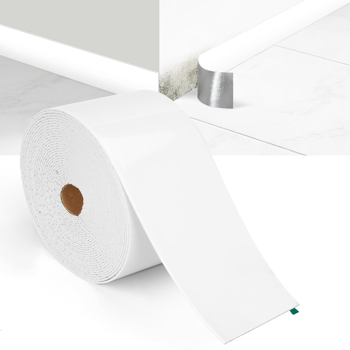 Soft Skirting Board, Self-Adhesive, Flexible, 10 m, PVC, Waterproof Skirting Board, Skirting Board, Self-Adhesive, for - ShopVlot