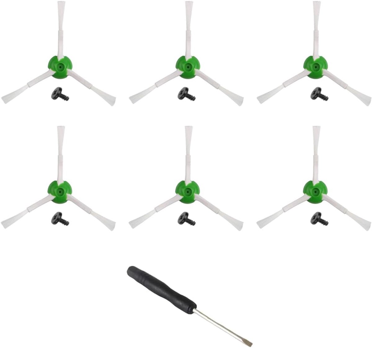 MIRTUX Set of 6 Side Brushes Compatible with Roomba Series E, i and J Replacement Parts for Series E5, E6, i1, i3 - ShopVlot