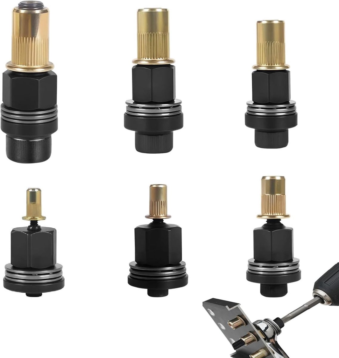 6pcs Rivet Machine for Thread Inserts, M3, M4, M5, M6, M8, M10, Manual Rivet Machine, Professional Wire Stapling - ShopVlot