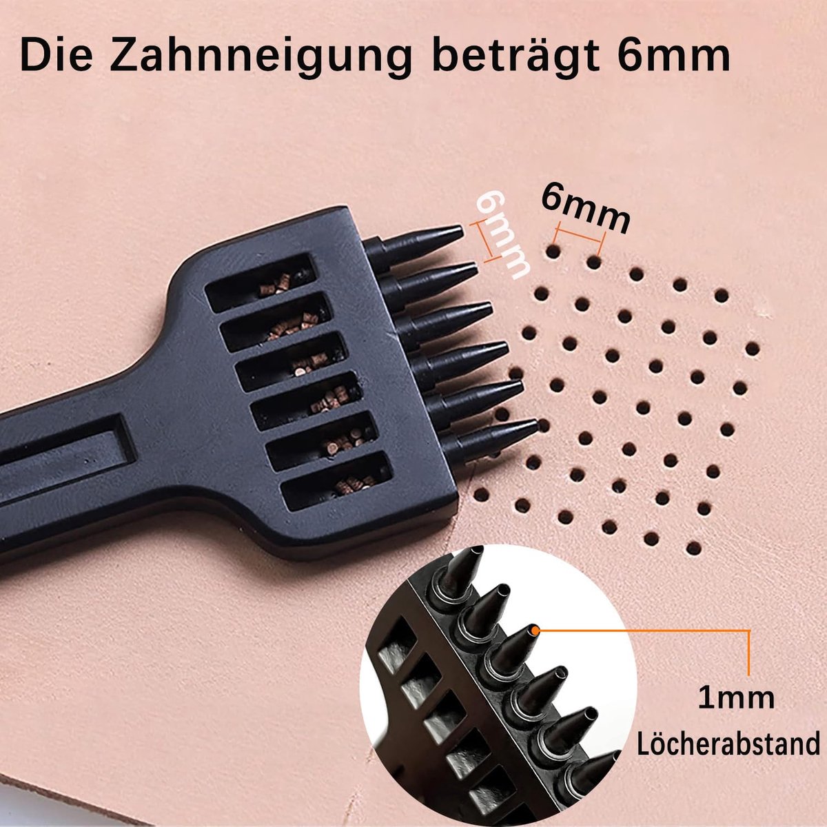 3 Pieces Punching Tools, Tooth Punch, Leather Working Kit 2/4/6, Leather Chisel Hole Tools, Lacing, Leather, Crafts - ShopVlot