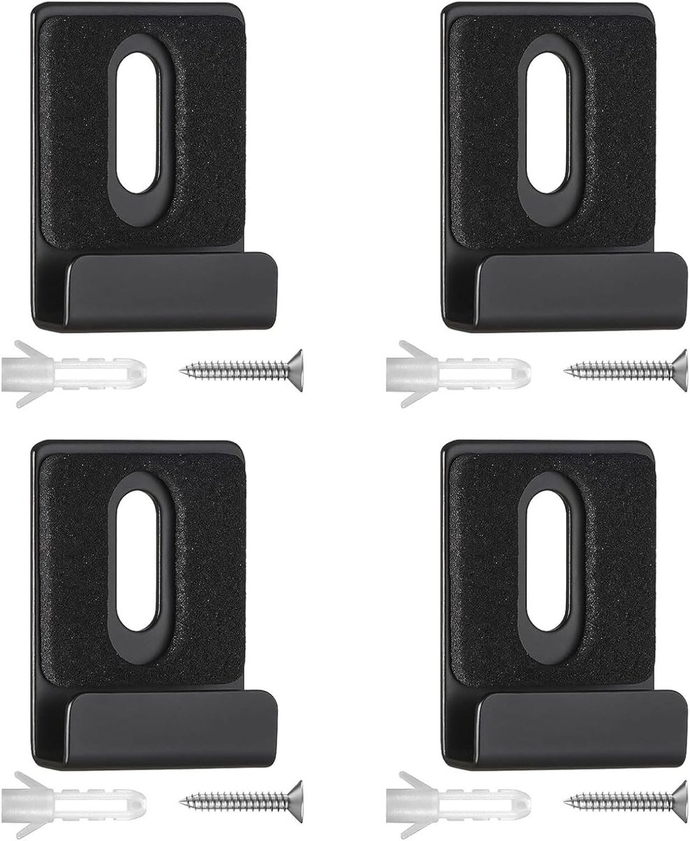 Set van 4 stevige spiegelhouders voor aan de muur, inclusief pluggen en schroeven, ideaal voor badkamers en woonkamers