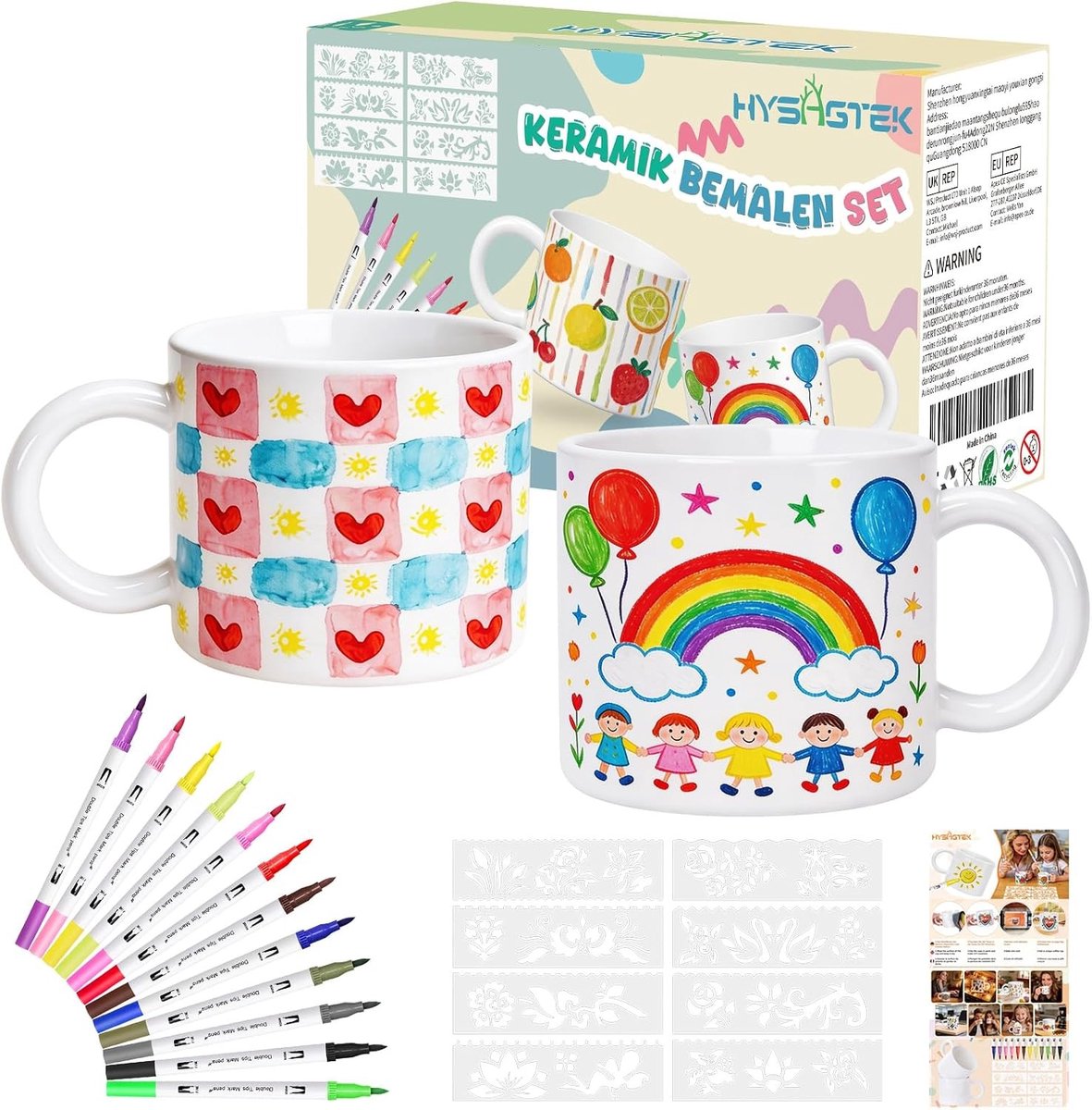 Keramische Mokken Schilderset - Creatieve Mokken Schilderen DIY Set voor Kinderen en Volwassenen