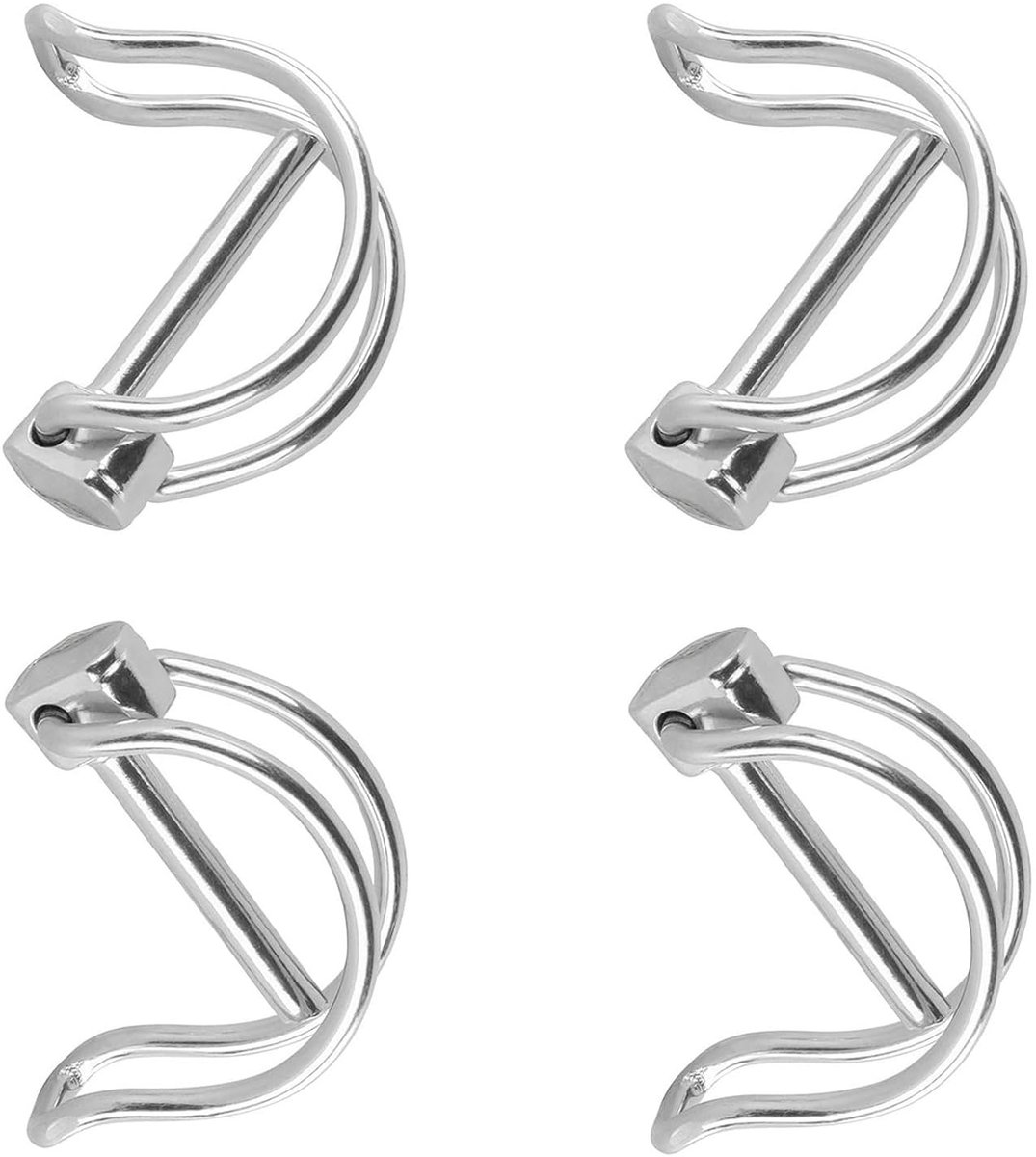 Vouwpennen Set van 4 Stuks 8 x 45 mm met Vergrendeling, Ideaal voor Tuin, Boerderij en Landschapsontwerp