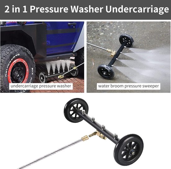 Onderwagenreiniger - Reinigingsmachine - Auto Chassis Reinigen - 4000 Psi Kracht - 16 Inch - Zilver — afbeelding 2