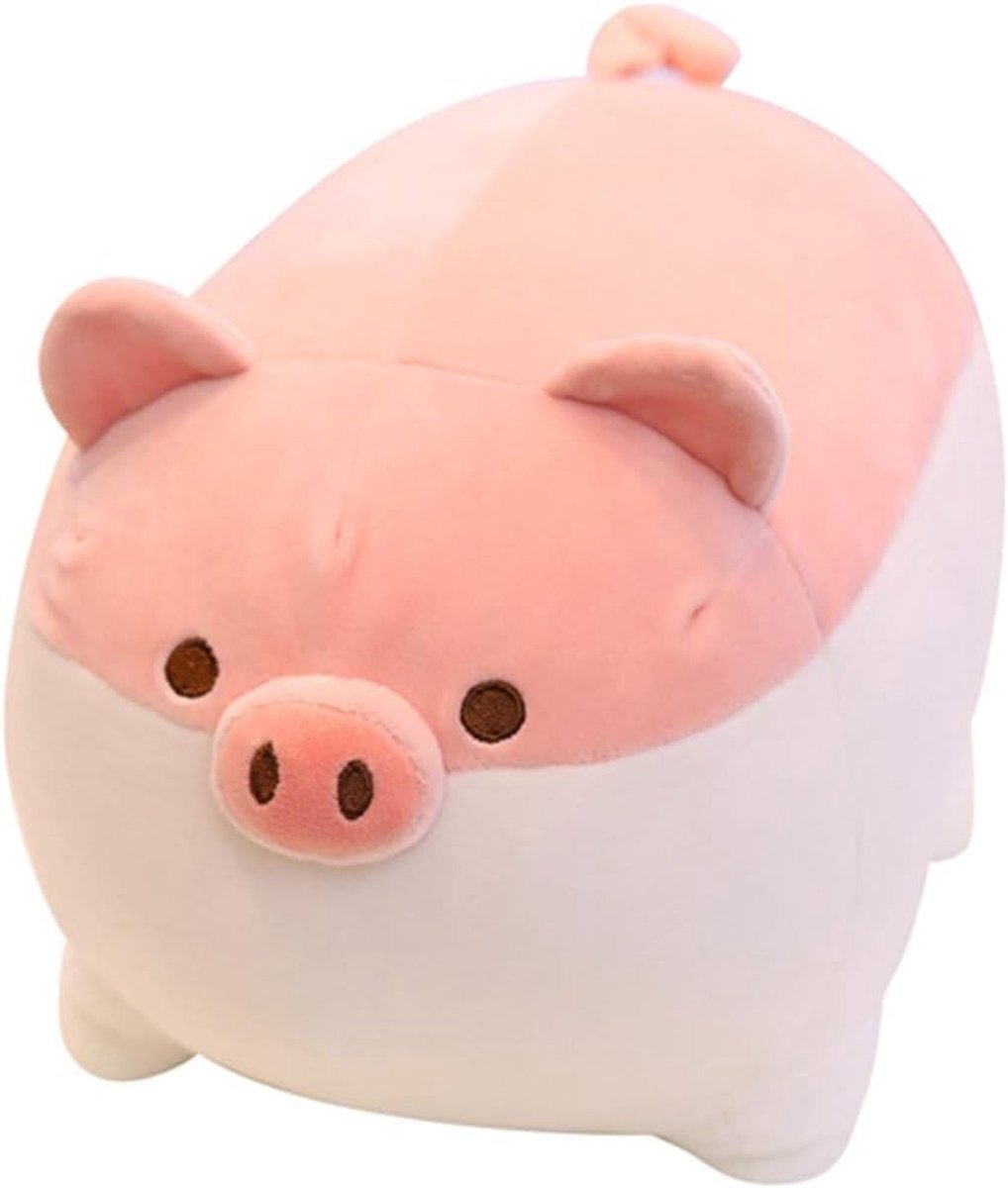 Zachte Roze Knuffel Varkentje Kussen voor Kinderen en Stellen - Groot Knuffelkussen voor Comfort en Speelplezier