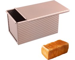 NiceLand Mold Baking Mould with Lid Nonstick Toast Bread Baking Mould Aluminium Nonstick Bread Baking Mould Pastry - ShopVlot