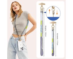 UnnFiko Mobile phone chain, universal for hanging, removable mobile phone cord, adjustable cord with 2 carabiners for - ShopVlot
