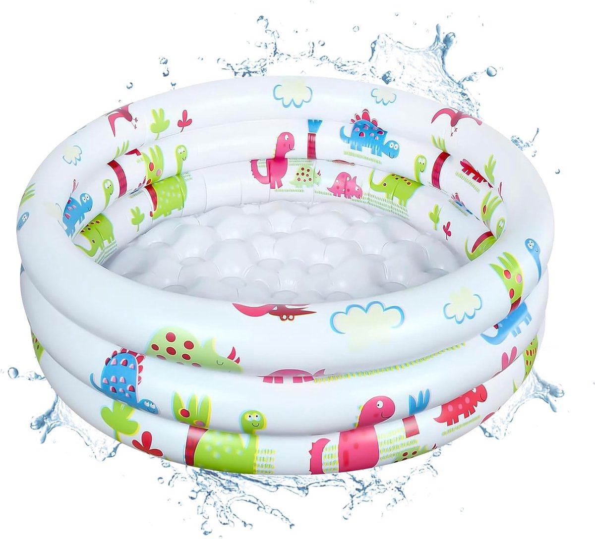 Opblaasbaar zwembad voor kinderen, diameter 90 x 22 cm, opblaasbaar kinderbadje, rond zwembad, opblaasbaar kinderzwembad, kinderzwembad voor outdoor/tuinen/stranden