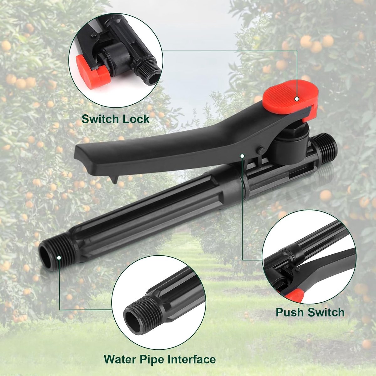 Actie Drukspuit Handvat Voor Tuin en Landbouw - Trigger Gun Sproeier Met Trekkerhandvat - 1Pc Onderdelen Voor Tuinsproeier