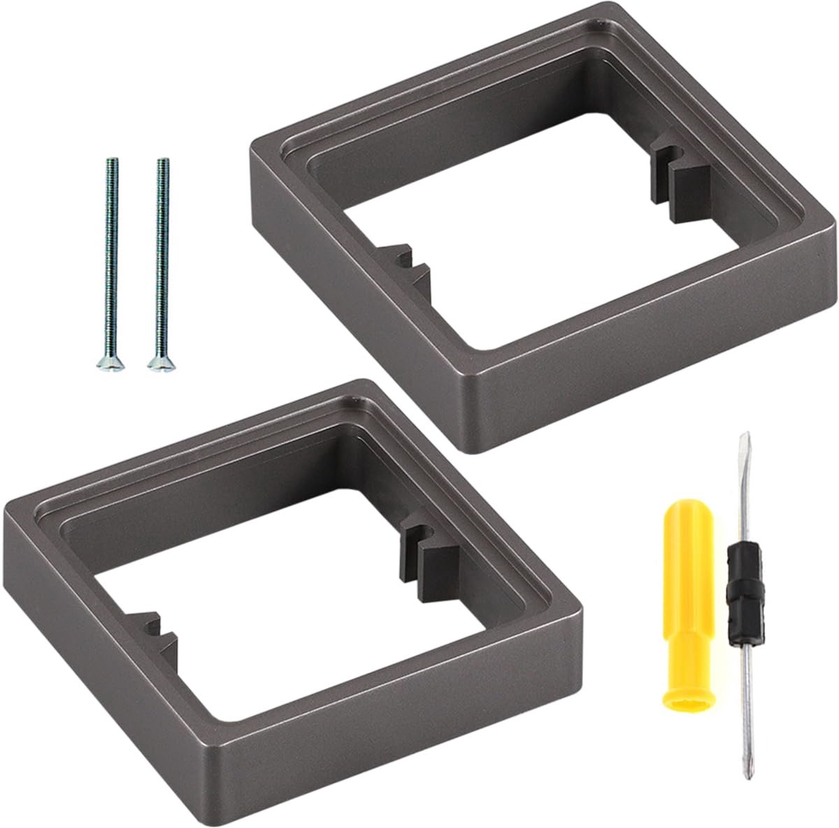 Socket spacer 1 bende vierkante afstandhouder 0,78 IN/20 mm oppervlakte doos vierkant spacer frame grijze doos plaat enkele socket lichtschakelaar surround enkele plug socket met