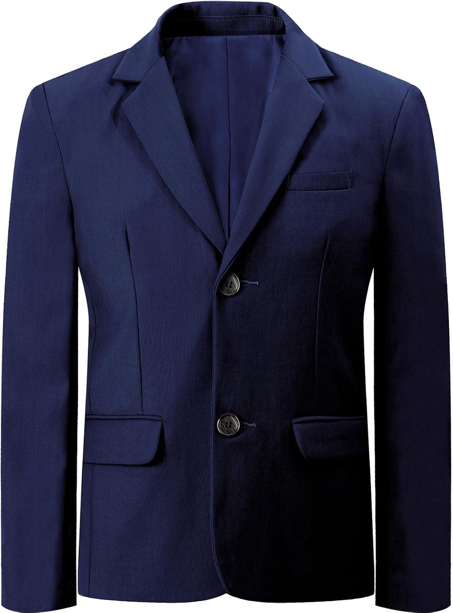 Mintgreen Jongens blazer, kind V-hals bruiloft regular fit pak jas, 128-164