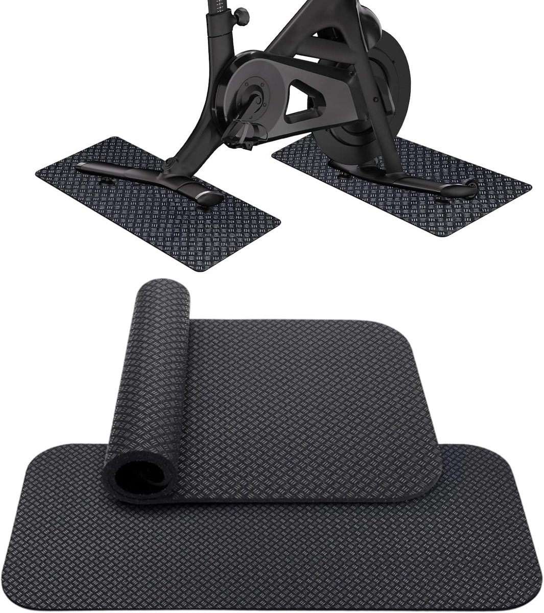Dubbelzijdige antislip vloerbeschermingsmat voor fitnessapparatuur, sportuitrusting en thuisgym, set van 2