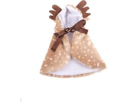 Huisdier Kostuum Cape - Reindeer Cape met Antlers voor Honden en Katten - Kerstkostuum voor Dieren - Feestelijke Kerstoutfit voor Kleine Huisdieren - 1 Stuk - Cape voor huisdieren - Verstelbare band - Kerst & Nieuwjaarl - S - Kerstthema Kleding
