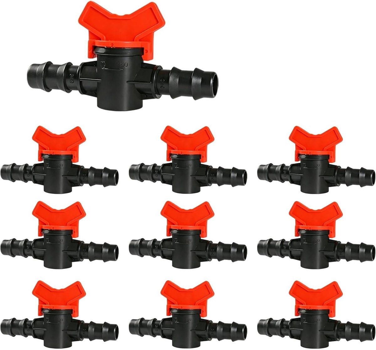 10 Stuks Plastic Tuin Kraan met Drip Irrigatie Schakelkleppen voor Tuinwaterbeheer en Slangverbindingen, Ideaal voor Buitengebruik en Irrigatiesystemen