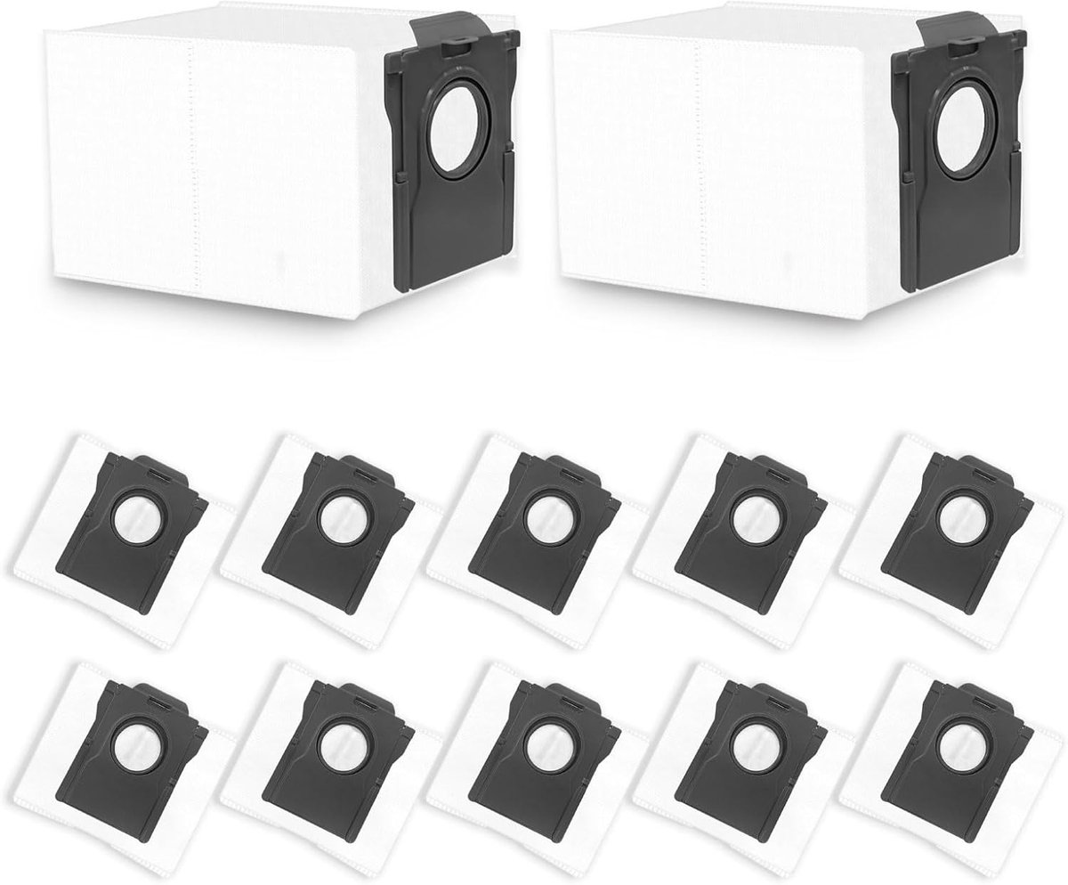 12 Stofzakken Compatibel met Dreame L10s Pro Ultra Heat/ L40 Ultra | Accessoires voor X40 Ultra/ X30 Ultra / D10 Plus Gen 2 / L10s Ultra Gen 2 / L10s Plus / Mova E30 Ultra ( NIET voor D10 Plus )