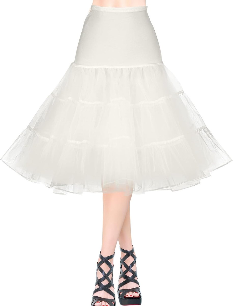 Petticoat, voor dames, vintage, retro, petticoat, 50 stuks, verschillende maten, onderrok met kant voor eindexamenbaljurk, bruidsjurk 1950, rockabilly