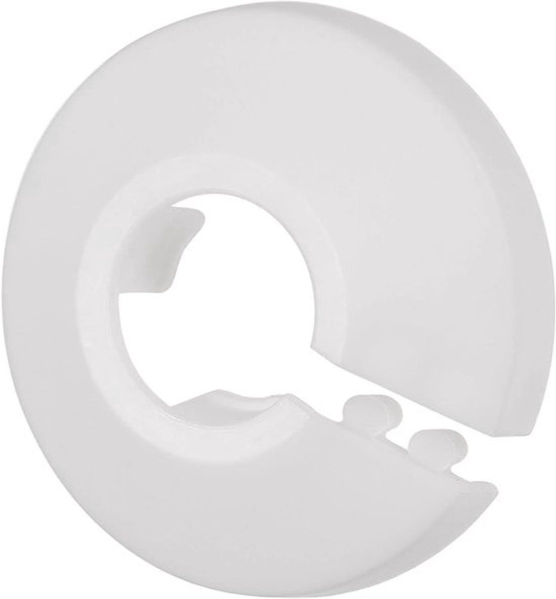 Pijpafdekking - 17 mm - Set van 10 - PP-kunststofrozet - Voor diverse pijpen en sanitair - Wit