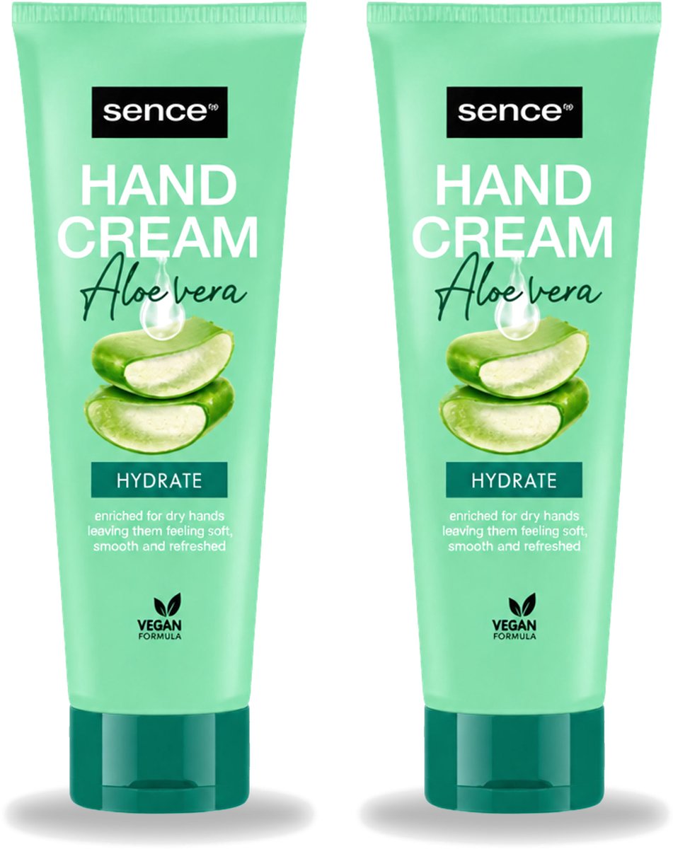 2 x Sence Beauty – Handcrème – Aloë Vera – 75 ml - Voordeelverpakking - 2 stuks